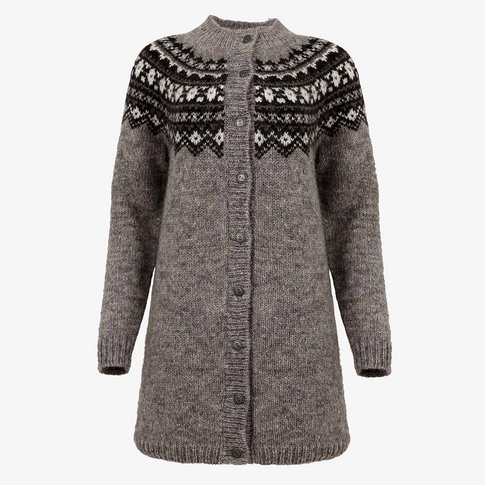 Fróðný long wool cardigan 