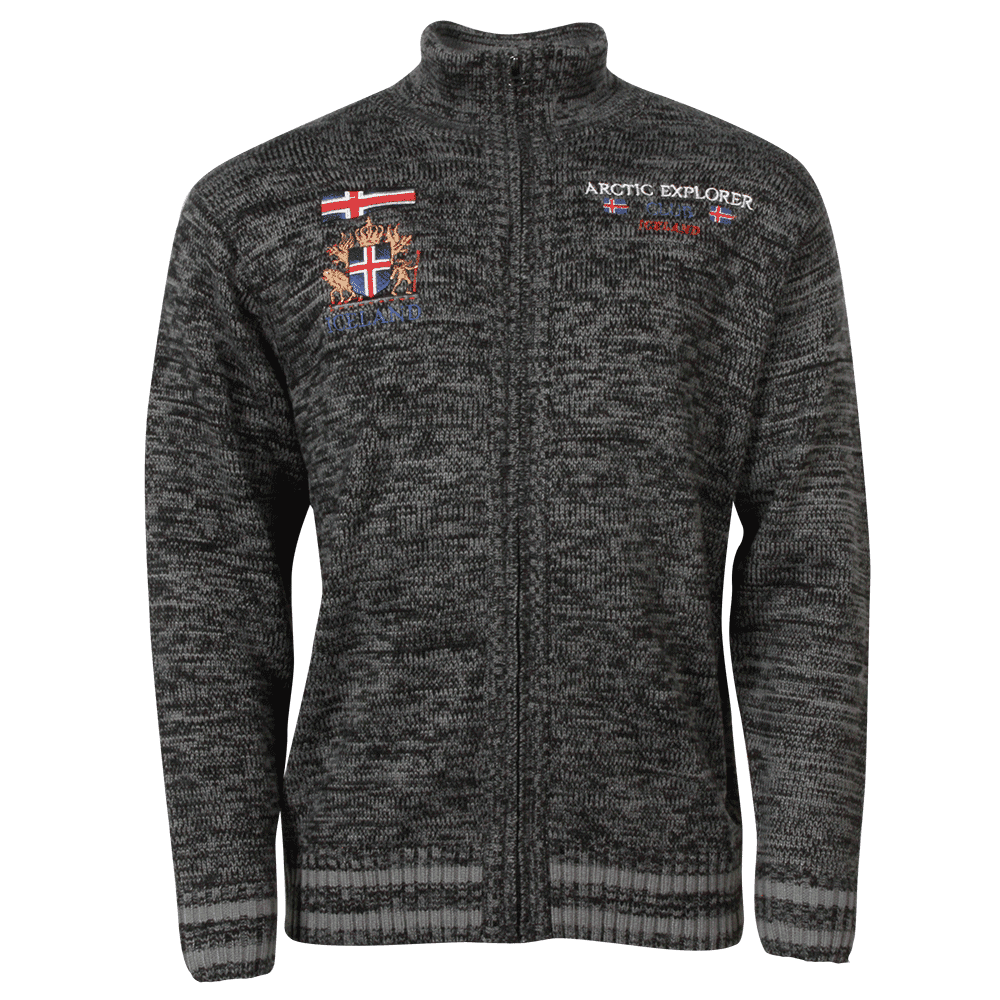 Thor zipped sweater with embroidered flag